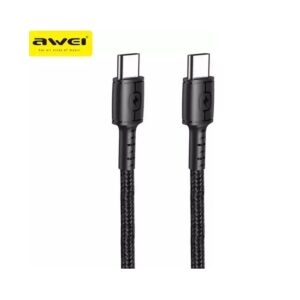 playground.pazari4all.gr- Awei CL-71T USB 2.0 Kαλώδιο USB-C male – USB-C male Μαύρο 1m.