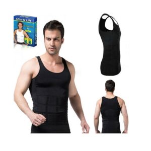 playground.pazari4all.gr-Ανδρική Φανέλα Lastex Σύσφιξης Κοιλιάς και Αδυνατίσματος Χρώματος Μαύρο Slim N Lift - ΟΕΜ